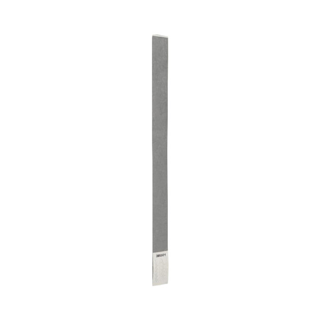 Tyvek-Kontrollarmband (Papierarmband) mit Klebeverschluss 19mm Silber-13768