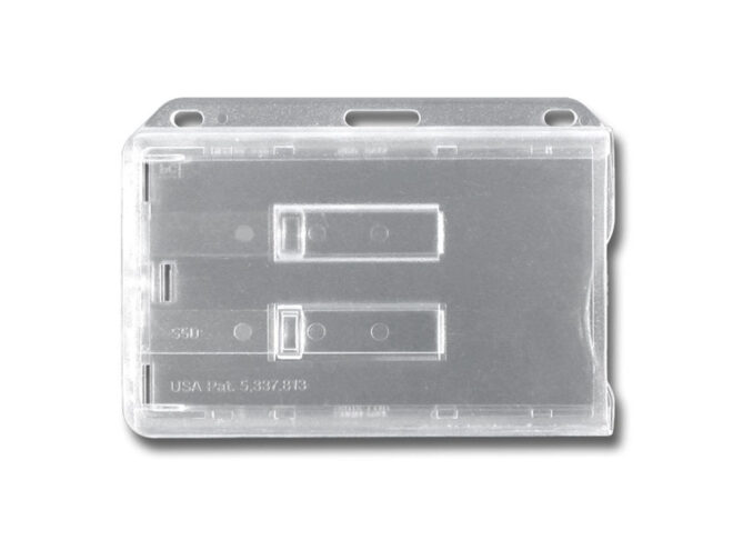 Kartenhalter S5 mit 2 Schiebern Transparent