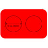 Kartenrohlinge Namentags rot 2 Kreise
