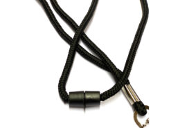 Lanyard-Kordel schwarz mit Safetyclip