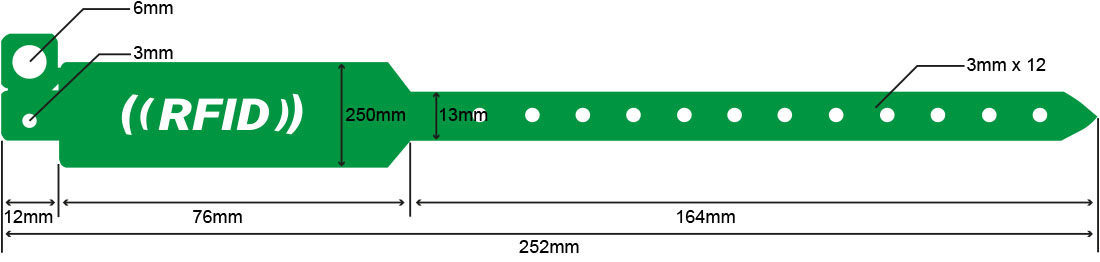 RFID PVC Einweg-Armband Masse